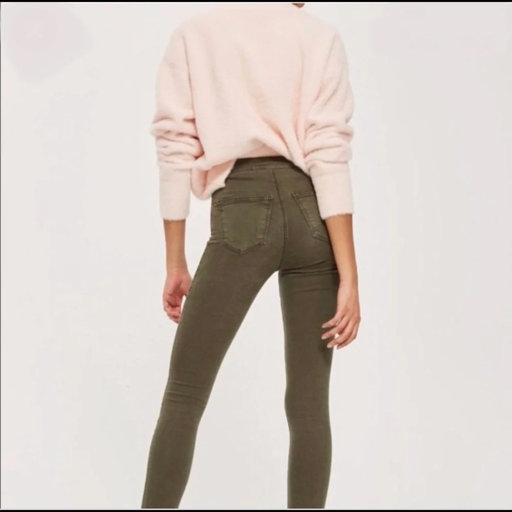 Topshop Moto | Leigh Ankle Skinny Jeans | Olive Green | Women’s | 26 - Picture 3 of 5